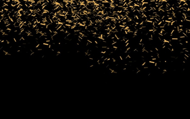 Konfetti pokryte złotem na szczęśliwe chwile na czarnej tapecie