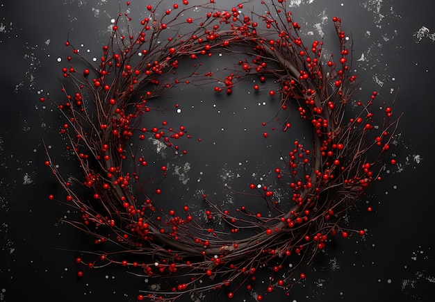 konfetti wieniec świąteczna dekoracja na zdjęcie w stylu minimalistycznej kompozycji