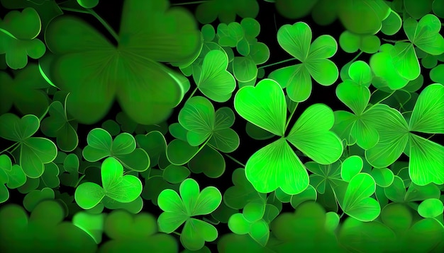 Koniczyna tło dla St Patricks Day Ai renderowania