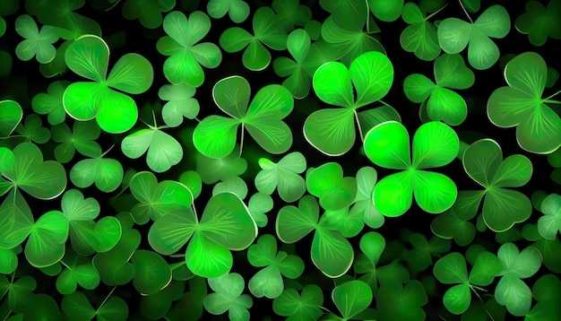 Koniczyna tło dla St Patricks Day Ai renderowania