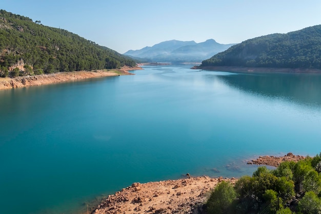 Kontroluj punkt widokowy Viejo Rzeka Gwadalkiwir Park Przyrody Cazorla Jaen Hiszpania