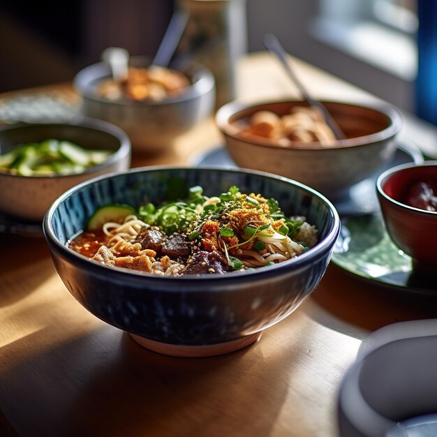 Zdjęcie koreańskie makarony jajangjang