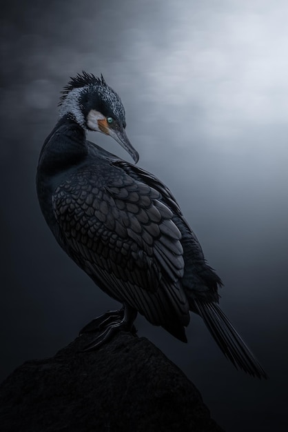 Zdjęcie kormoran wielki phalacrocorax carbo