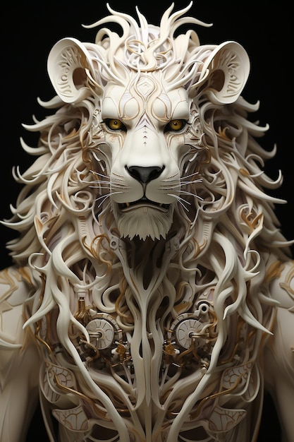 Kości lwa z kreskówki 3D