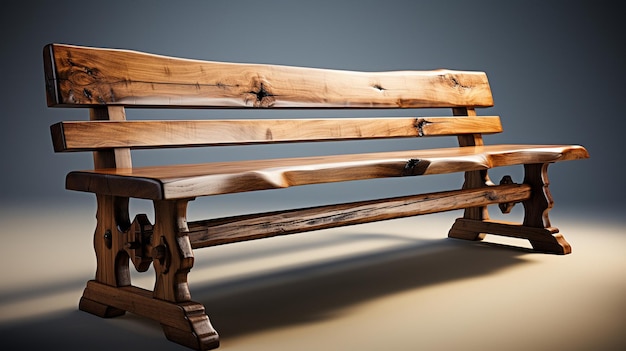 kościelna ławka z drewna