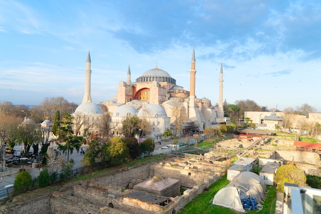 Zdjęcie kościół katedralny hagia sophia stambuł turcja stambuł najbardziej charakterystyczne lamdmarks