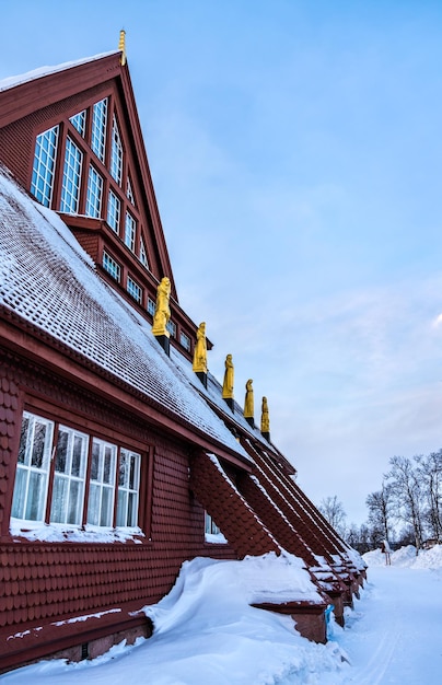 Kościół Kiruna zimą szwecja