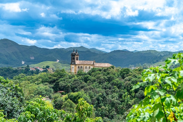 Kościół w ouro preto brazylijskim mieście