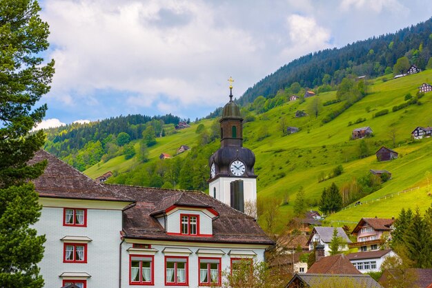 Kościół we wsi Alt Sankt Johann Sankt Gallen Szwajcaria