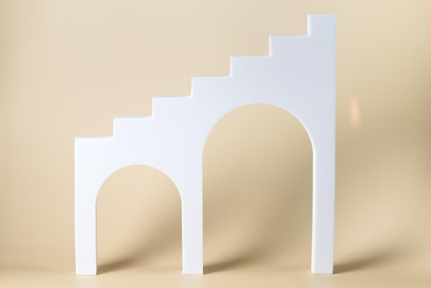 Kosmetyczny wyświetlacz łukowy art deco Moda geometryczny tło łuku do prezentacji produktu