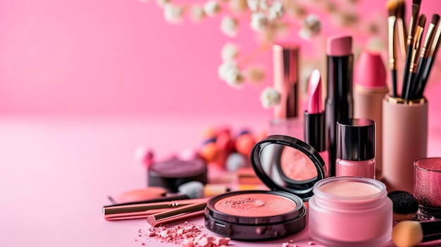 Kosmetyki błyszczące i cienie makijażowe Selektywne skupienie
