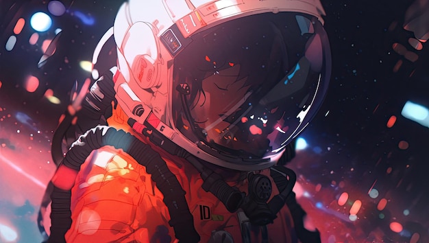 Kosmiczna koncepcja kinowego portretu astronauty