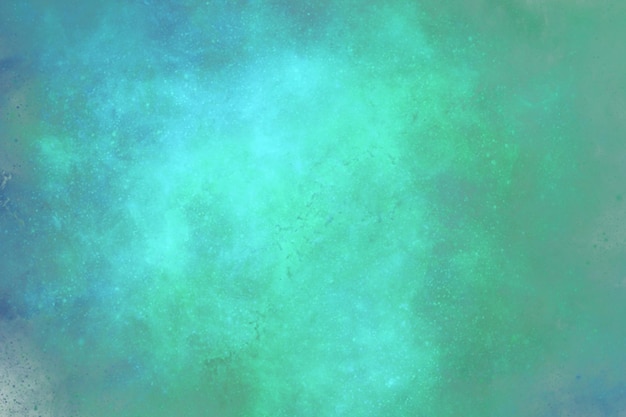 Kosmiczne abstrakcyjne zielononiebieskie tło imitujące kolorowe plamy kurzu z farby
