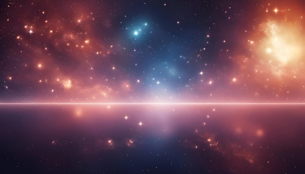 Kosmiczne tło kosmiczne z gwiazdami i mgławicą 3D
