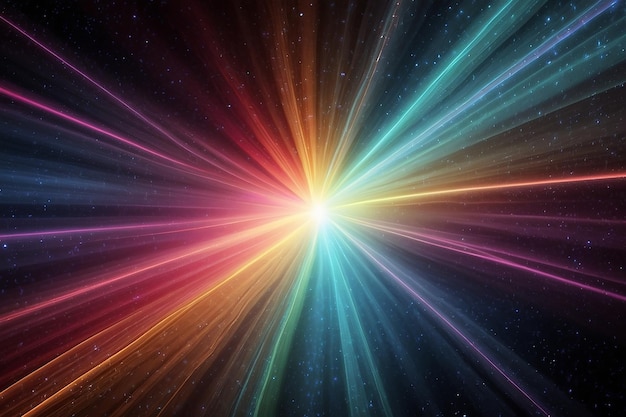 kosmiczne tło z kolorowymi światłami laserowymi idealne dla cyfrowych tapet