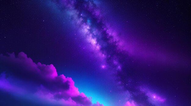Kosmicznie zainspirowany gradient elegancji nocnego nieba