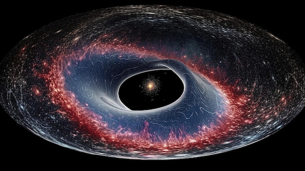 Kosmiczny tunel czasoprzestrzenny przypominający wir prowadzący do niezbadanych i odległych krain wszechświata