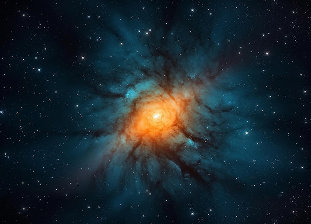 Kosmos galaktyki i chmura pyłu na ciemnym niebie wszechświata astrologii i kosmiczna supernowa dla nauki