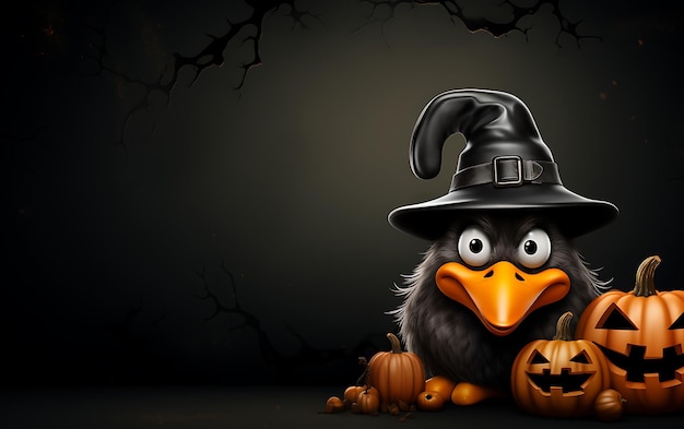 Kostium Halloween Cute i Zabawna Halloween zwierząt tła z miejsca kopiowania