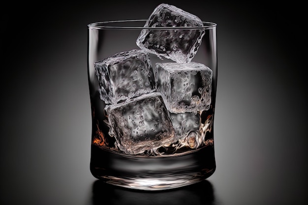 Kostki lodu umieszcza się w szklance