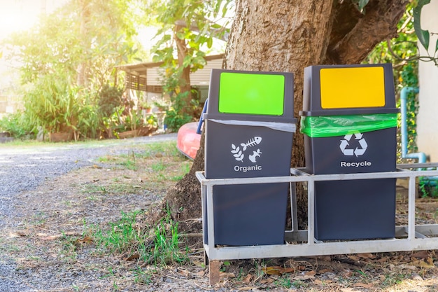 Kosze recyklingowe i pojemniki organiczne do sortowania odpadów