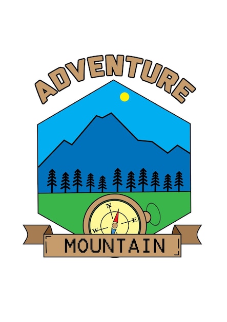 Koszulka Mountain Advebture Projekt logo i naklejki