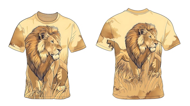 koszulka z lwem z przodu