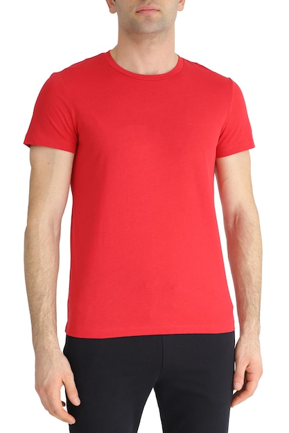 Koszulki męskie w kolorze czerwonym Szablon projektu