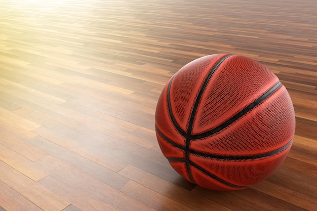 Koszykówka na drewnianej podłodze
