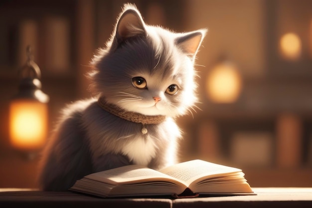 Kot Czytania Książek