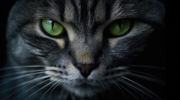 Kot o zielonych oczach i zielonych oczach