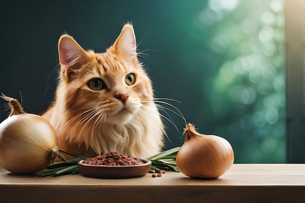 Kot siedzi przed miską suchej karmy.