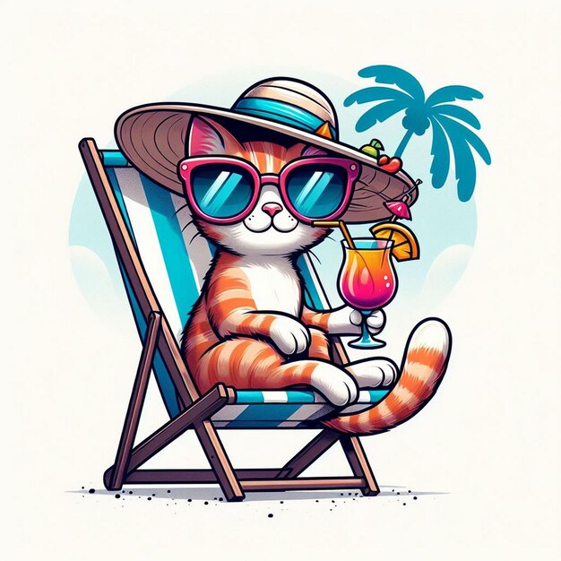 Kot w okularach przeciwsłonecznych