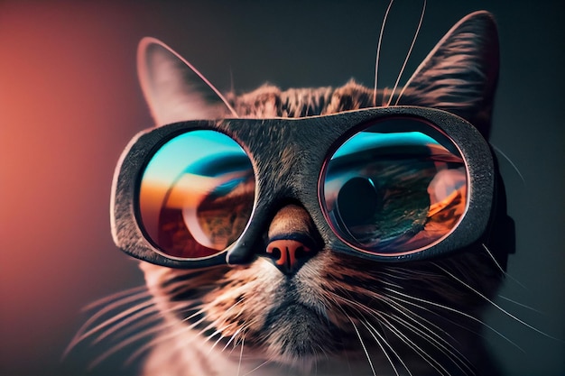 Kot w okularach vrGenerative AI