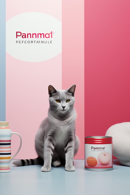 Koty kulinarne rozkosze kapryśny baner promocyjny z pięknym kotem