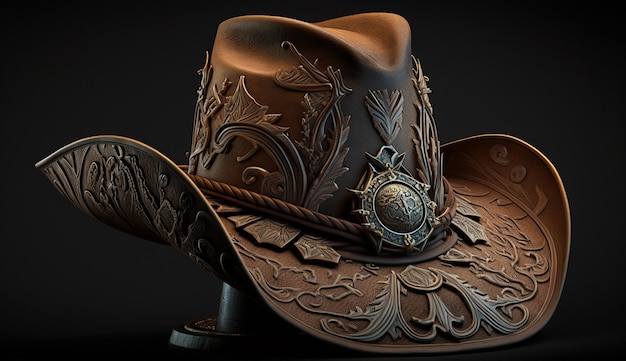 Kowbojski kapelusz z napisem kowboj