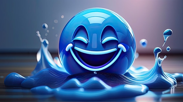 Krąg 3D z emoji wodnymi