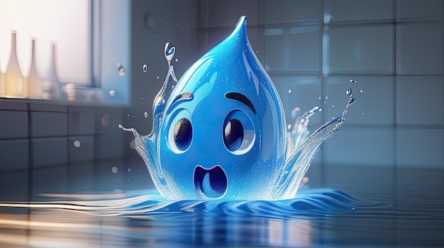 Krąg 3D z emoji wodnymi