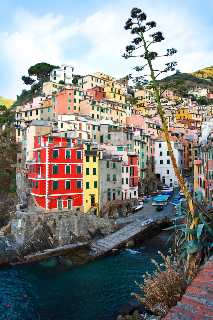 Zdjęcie krajobraz cinque terre we włoszech