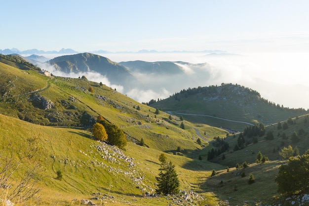 Krajobraz górski Panorama Mount Grappa Alpy włoskie