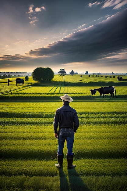 Krajobraz gospodarstwa rolnego Generatywna sztuczna inteligencja