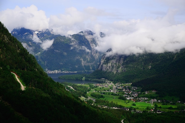 Krajobraz jezioro Hallstatt