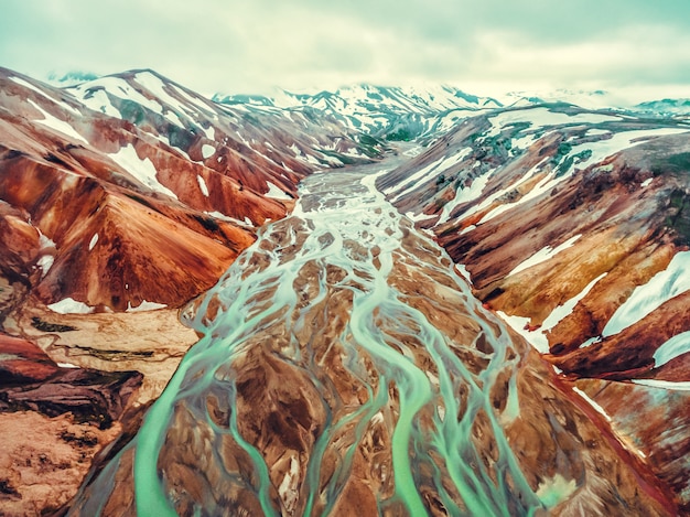 Krajobraz Landmannalaugar Islandia Highland