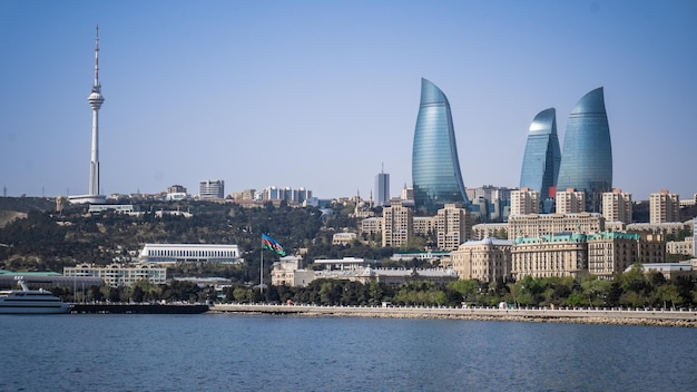 Krajobraz miasta Baku w Azerbejdżanie