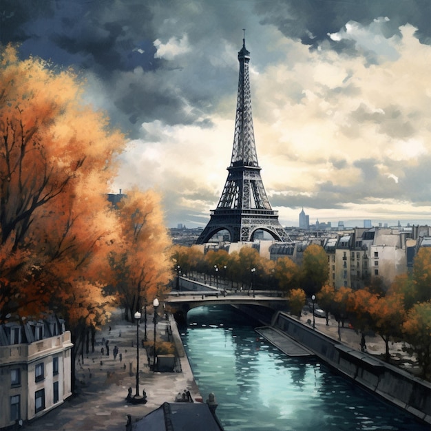 krajobraz miasta paryża