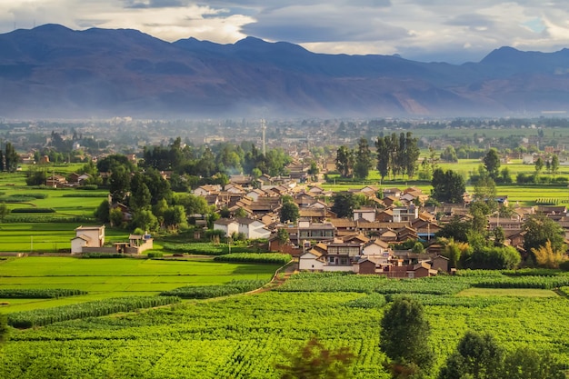 Krajobraz na obrzeżach Dali Yunnan w Chinach