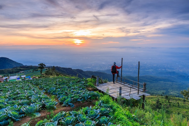 Krajobraz Phü Tub-berk Phetchabun Prowincja, Tajlandia.