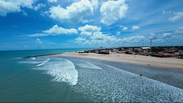 Krajobraz plaży na plaży Galinhos w Rio Grande do Norte w Brazylii