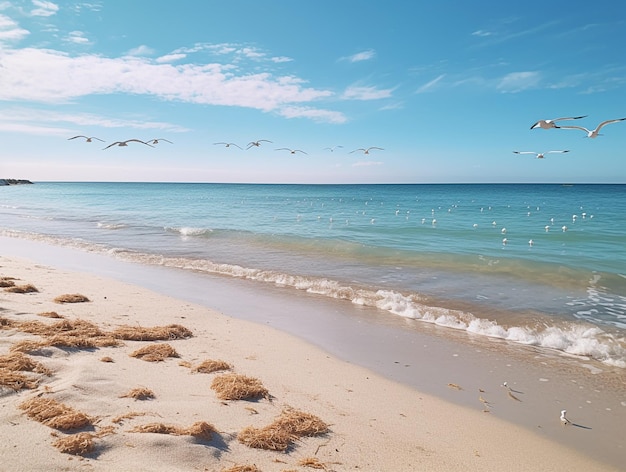 Krajobraz plaży z piaskiem