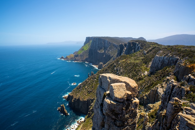 Krajobraz Półwyspu Tasman, Tasmania, Australia